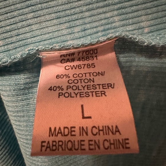 NEW NWT Blue Tank Top Low-Cut Chaser Brand Size Large - Picture 7 of 8